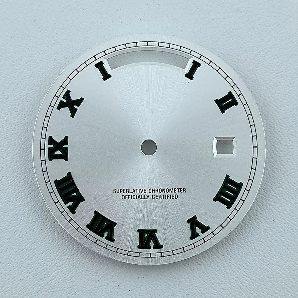 Custom Green Luminous Watch Dial - 31mm Dial for Miyota Movements, Ideal for Watch Repair and Enhancement