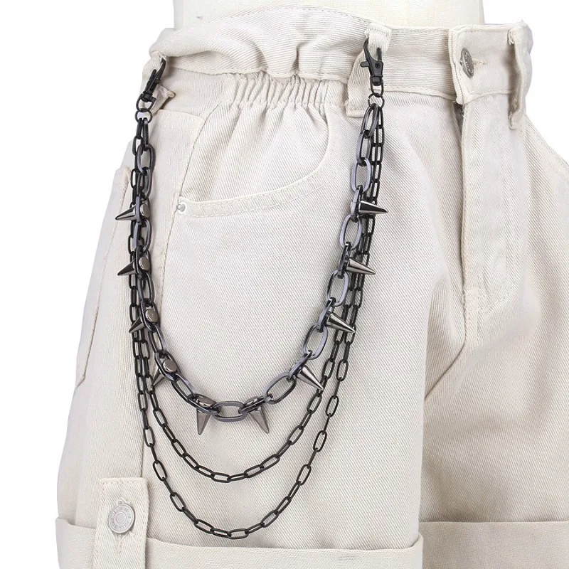 Hip Hop Punk Rock Metal Pants Waist Chain Men Women Key Chain Trousers Wallet Keychain Jeans Unisex Hip-hop Jewelry Gift