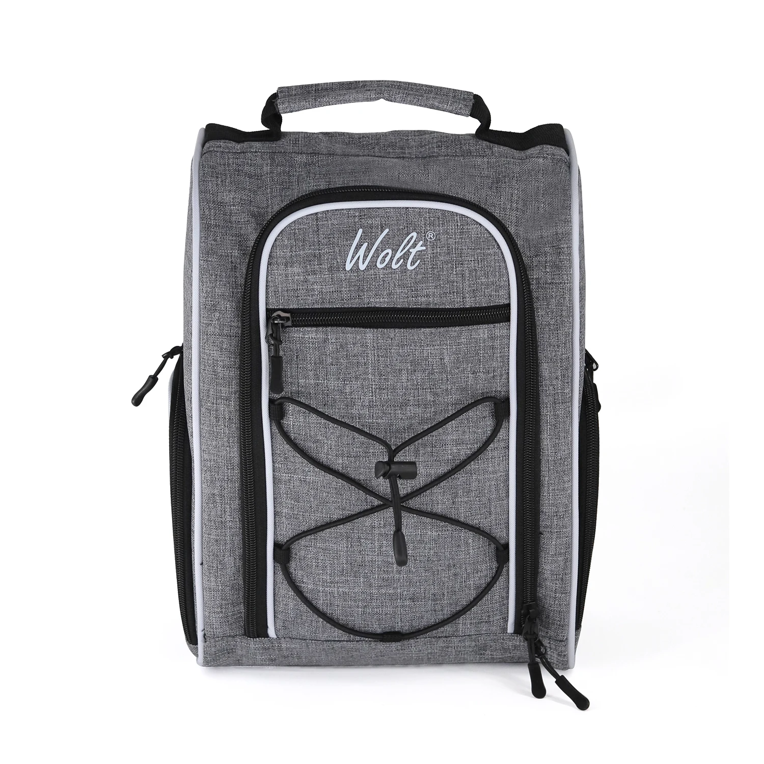 Wolt Golf Shoe Bag - Sports & Travel Shoes Carrier Bags with Ventilation & Double Outside Accessory Pocket for Socks, Tees, Golf