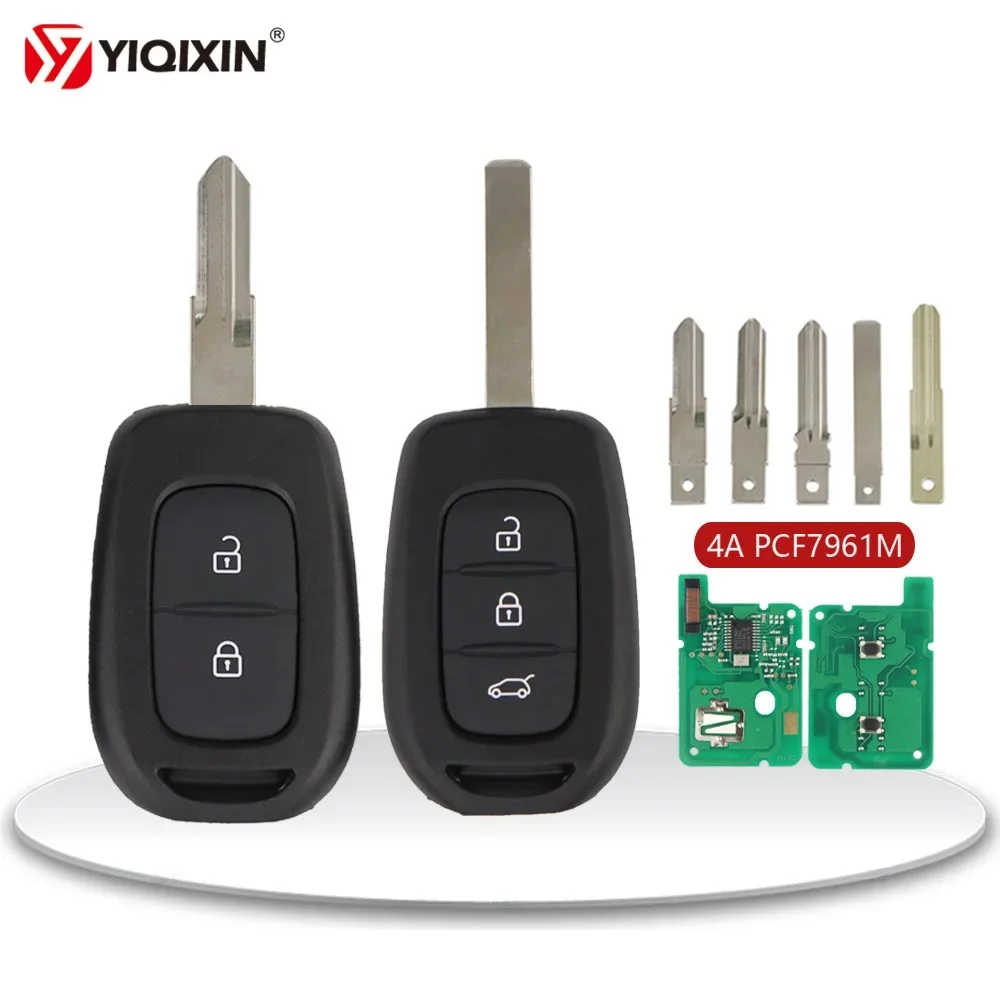 

2/3 Button Key For Renault Sandero Dacia Logan Lodgy Duster Clio4 Dokker Trafic Master Symbol Remote Car Key Smart NoLogo 433MHz