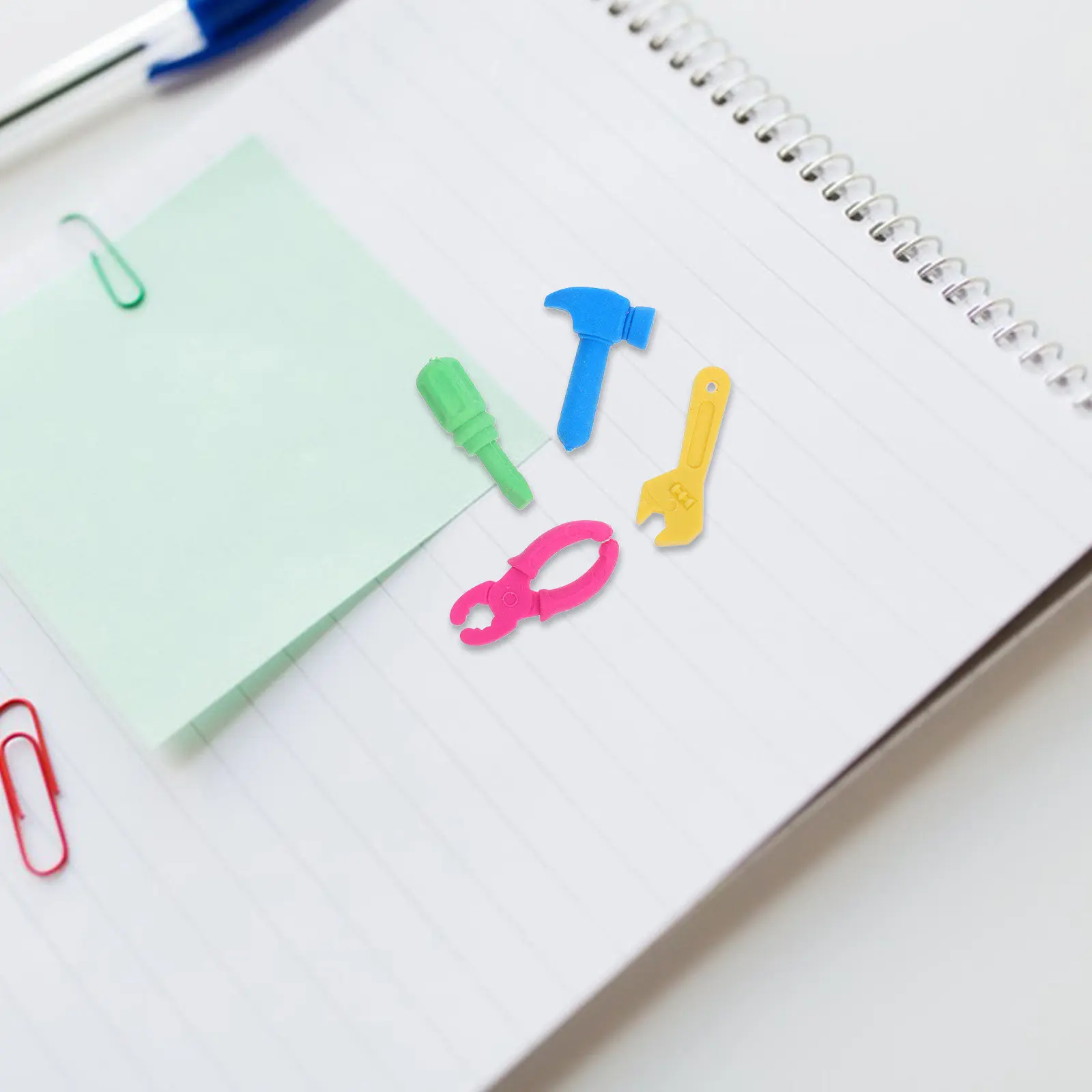 20Pcs 도구 모양의 지우개 렌치 드라이버 펜치 디자인 지우개 교실 보상용 생일 파티 선물 미술 그림 그리기