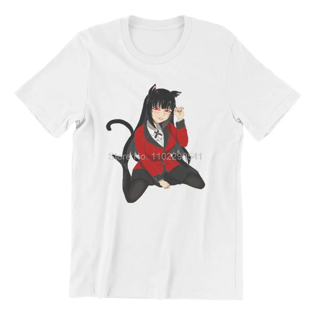 

Мужская футболка Jabami Yumeko, оптовая продажа одежды, Мужская хлопковая футболка в стиле панк, футболки в стиле хип-хоп, топы, уличная одежда в стиле Харадзюку