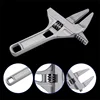 Mini Adjustable Bathroom Adjustable Wrench Strong Clamping Large Open End Multifunctional Aluminum Spanner Bathroom Repair Tool 3