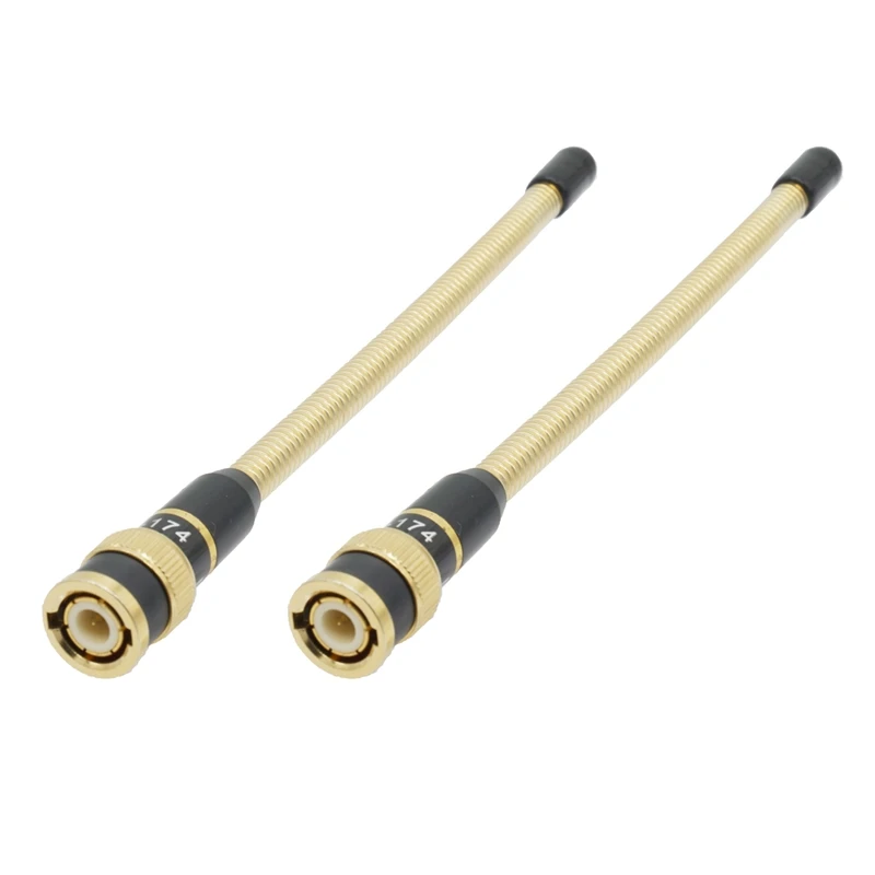 

ABS Antenna Metal Gold Spring Antenna Walkie Talkie BNC VHF 136-174Mhz Two Way Radio For ICOM V8 V82