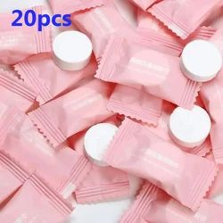 Compressed Travel Towels - 50/100pcs, Cotton Cleansing, Disposable, Sensitive Skin - Friendly (C648 - 20pcs)