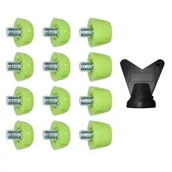 Enhanced Football Soccer Cleats for All Genders and Ages - 12 Piece Set (Green)
