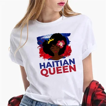 Haiti tshirt women Y2K Tee girl funny y2k streetwear clothes 1