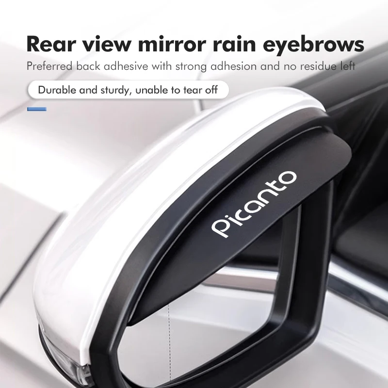Car Rearview Side Sticker Waterproof Auto Accessories For KIA Picanto 2008 2012