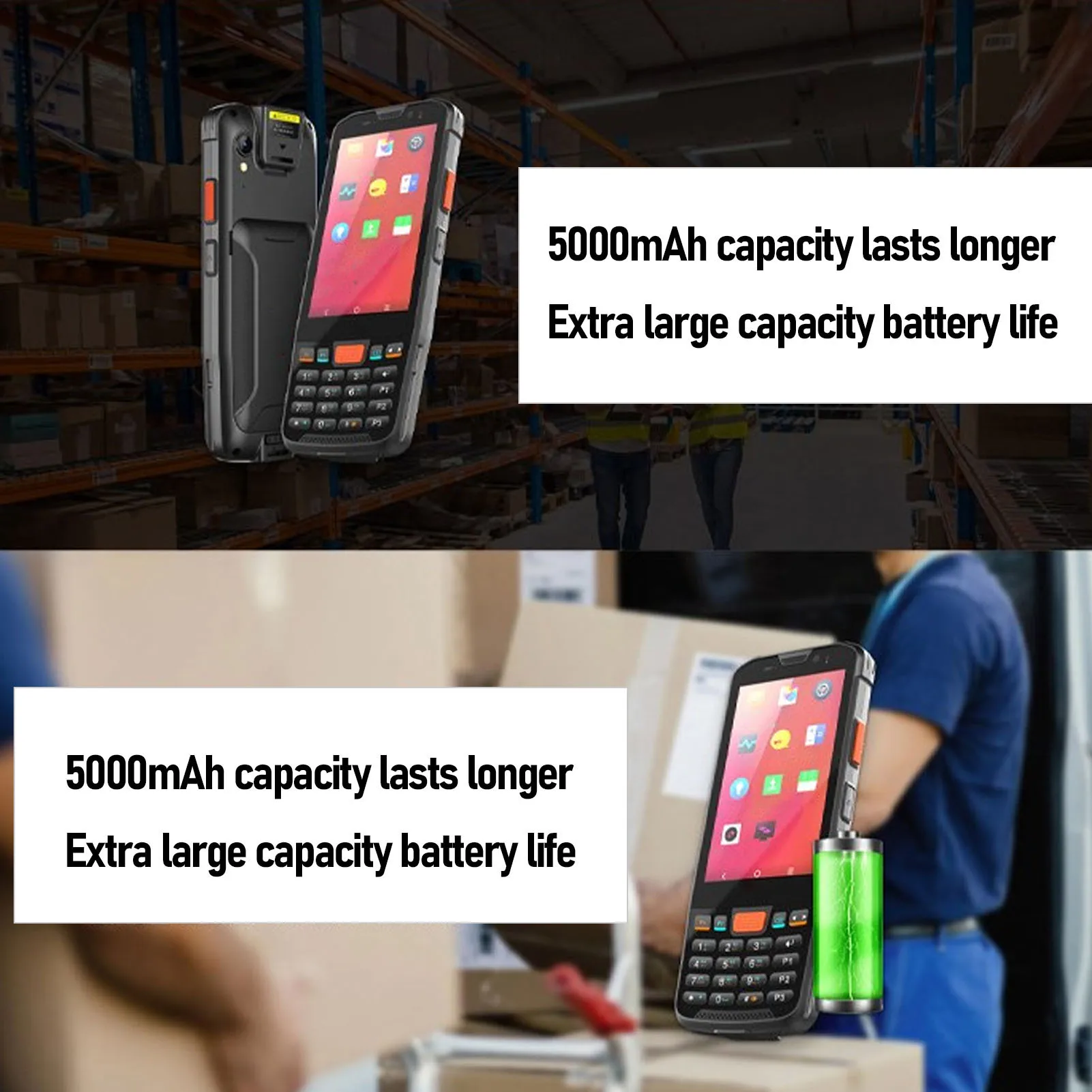 4G Handheld 4 inch LCD Screen Scanner Terminal Data Collector High Resolutionarcode Excellent Decoding Capability for Logistics