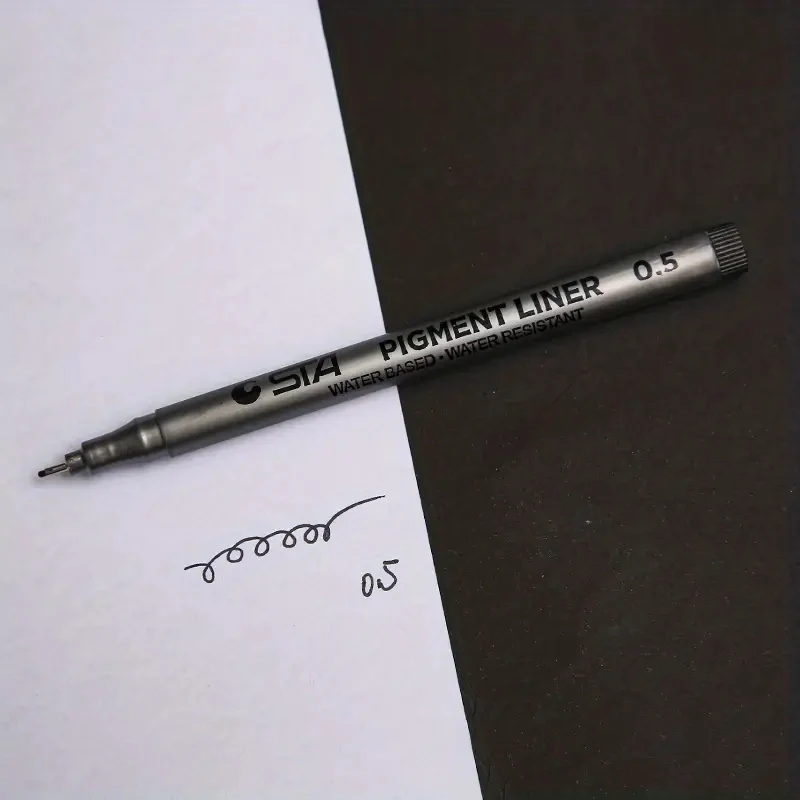 1pc Pigment Liner Pigma Micron Tinte Marker Stift 0,05 0,1 0,2 0,3 0,4 0,5 0,6 Verschiedene Spitze Schwarz Fineliner Skizzieren Stifte – Detail 12