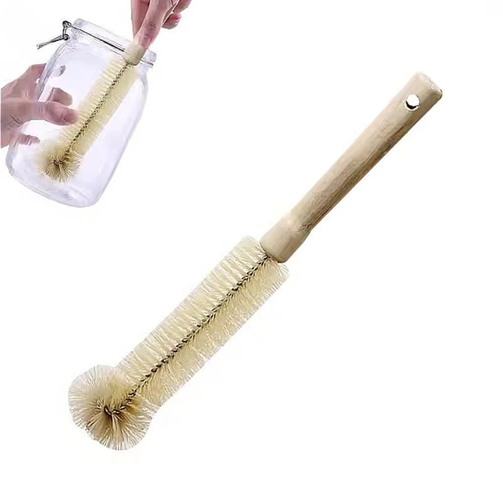 Cepillo de limpieza de cocina en forma de L, taza de vidrio para té y café, cepillo para biberones, utensilios limpiador