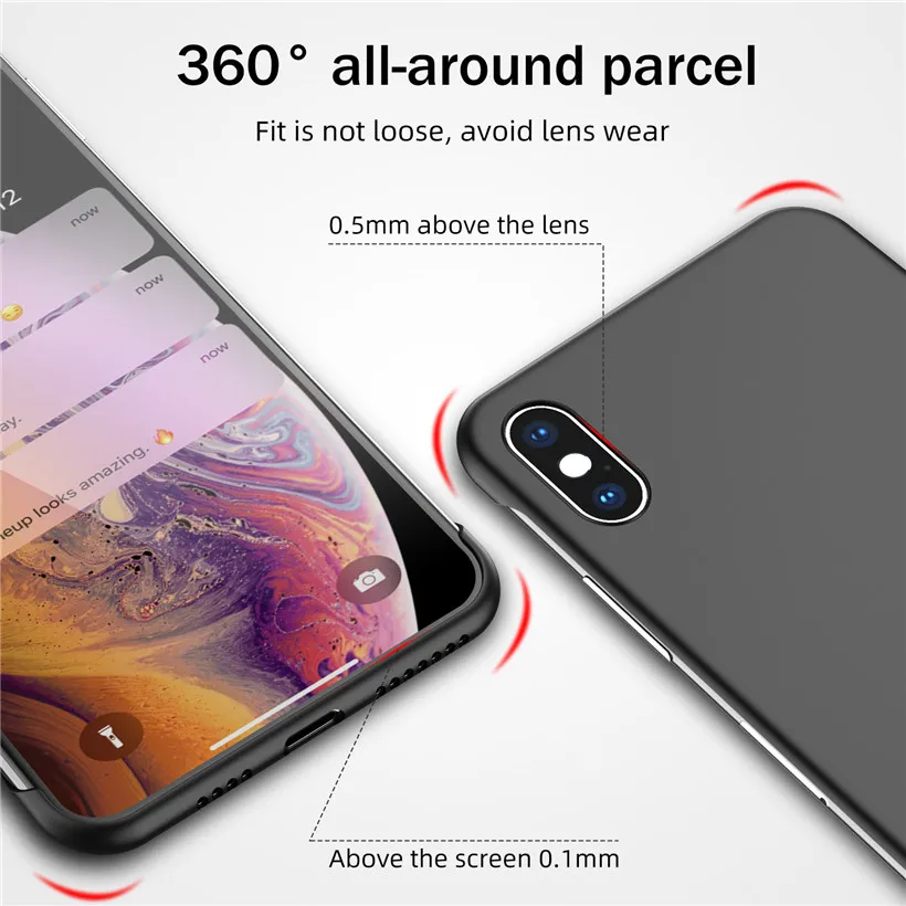 Schlanke rahmenlose Handyhülle aus Hartplastik für iPhone 15 14 13 12 Mini 11 Pro XS Max XR X 8 7 Plus SE 2022 2020 Candy Color_voghion.com