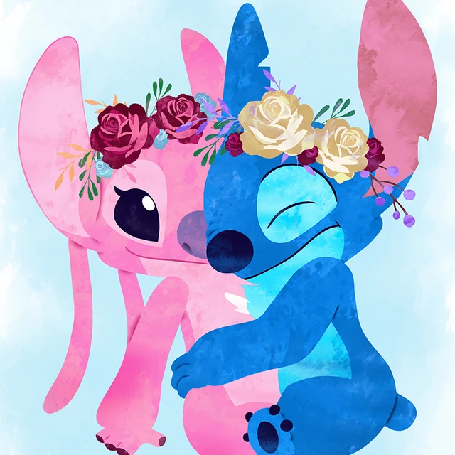 Cute Stitch & Angel - Lilo And Stitch - Posters and Art Prints