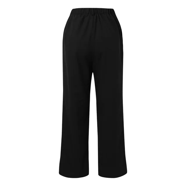 Women Straight High Waisted Trousers Fashionable Casual Loose Women'S Pants Solid Color Wide Leg Trousers 4
