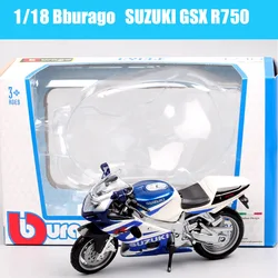 1:18 Scale Maisto Motorcycle Toy Model - Suzuki Collection (Bburago GSX - R750)