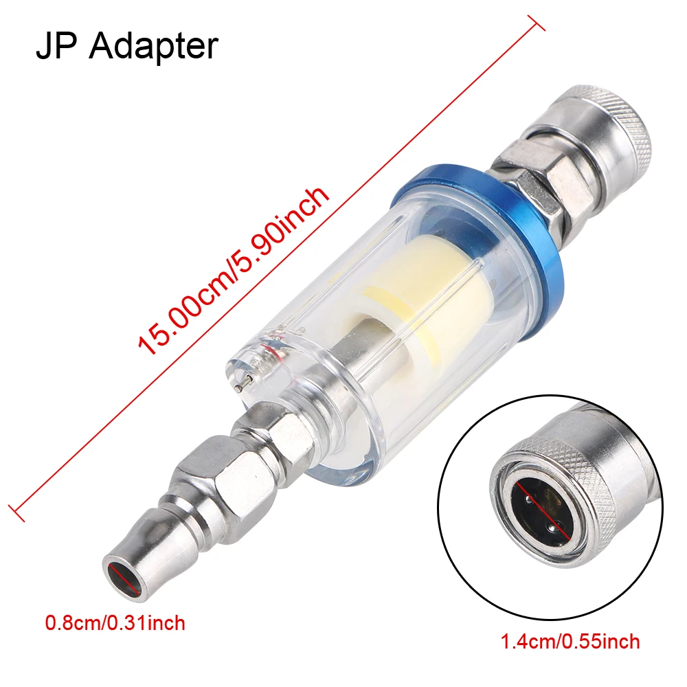 Water Trap Clear Painting Moisture Separator Air Oil Water Separator Filter Kit 1/4 Inch Thread Sprayer Air Compressor Tool 6