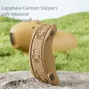 Women Cute Cartoon Capybara Slippers Men Popular Summer EVA Sandals Couple Unisex Non-slip Home Indoor Outdoor House Shoes 2
