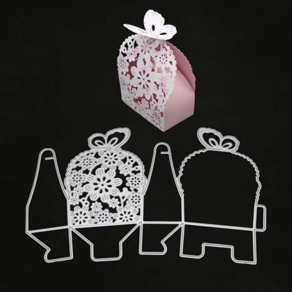 Romantic Sunset Butterfly Box Metal Cutting Die for Card Making and Scrapbooking