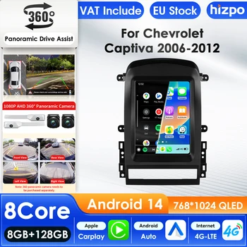 Radio para Auto Hizpo para Chevrolet Captiva Sport 2006-2012, Reproductor Multimedia con CarPlay, Android Auto, GPS, WIFI, FM, RDS, Autoradio, IA 1
