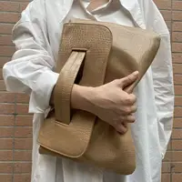 Crocodile pattern PU leather handbag, large capacity crossbody bag, flip top laptop handbag - Image 2