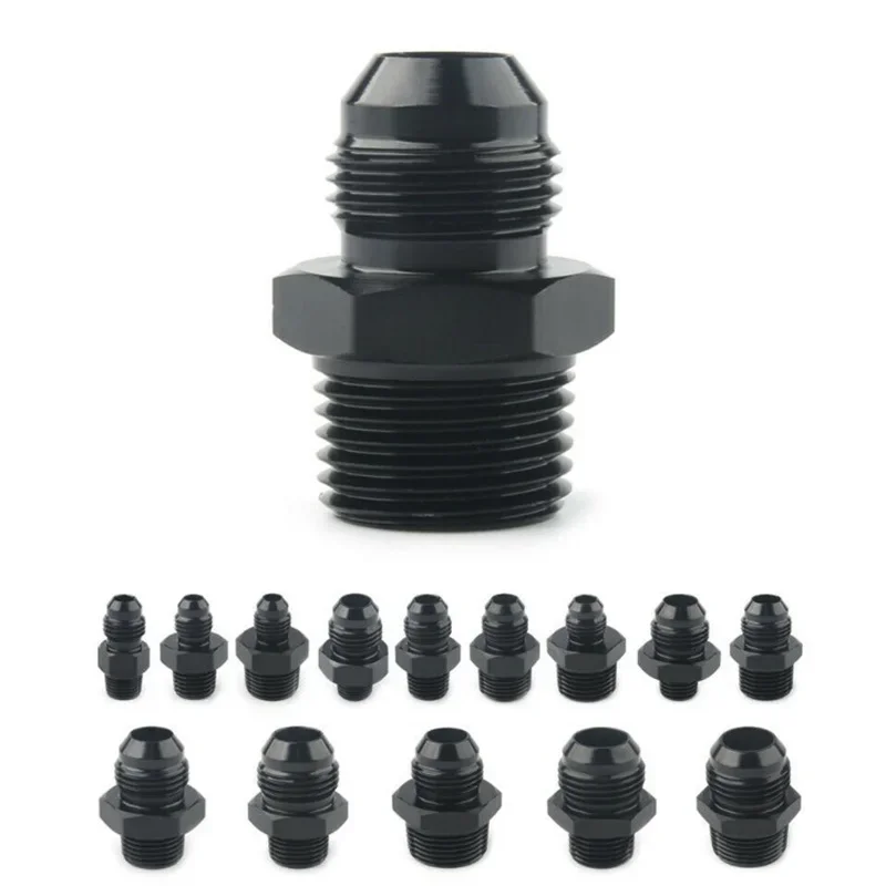 AN4 AN6 AN8 AN10 AN12 To 1/8 1/4 3/8 1/2 3/4 NPT Oil-cooled Universal Straight Fuel Hose Adapter Pipe Thread Fitting fuel hose adapter
