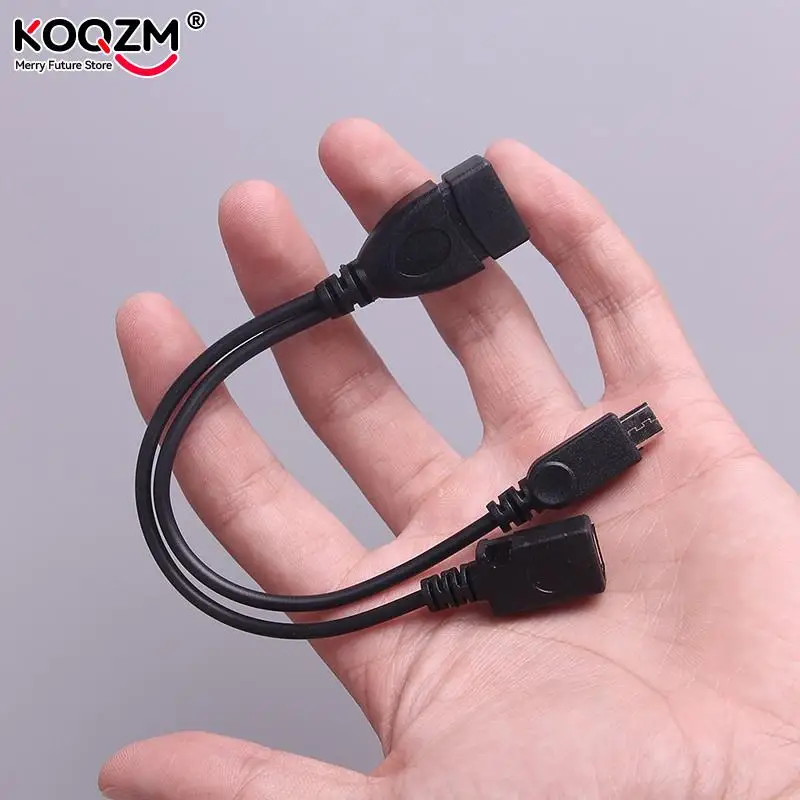 2 In 1 OTG Micro USB Host Power Y Splitter Adapter