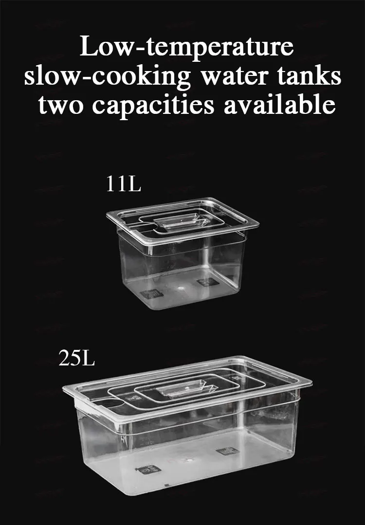 Description Picture 2 of item11L/ 25L Container For Sous Vide Cooker Machine Food Grade PC Material Heat Insulation Stainless Steel Sous Vide Rack