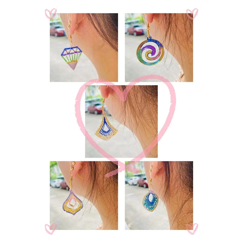 Flower-shaped Earring Silicone Mold is Suitable for Resin Epoxy Resin Diy Craft Earrings Pendant Earrings Jewelry Making