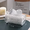 Crystal Pattern Tissue Box Household Living Room Coffee Table Light Luxury Suction Paper Box Wall Hanging Bathroom Tissue Box 6