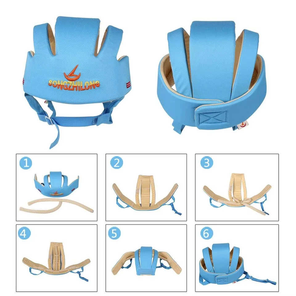 Casque De Sécurité Anti-chute Pour Bébé - Lion - Bonnet Bébé Rose