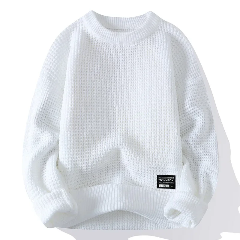 Pulls pour hommes, hauts en maille, col rond, manches longues, coupe classique, uni, décontracté, ample, simple, automne-hiver 1 Pulls pour hommes, hauts en maille, col rond, manches longues, coupe classique, uni, décontracté, ample, simple, automne-hiver 1