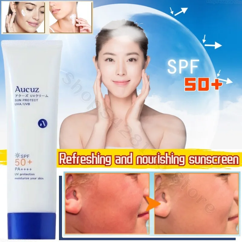 SPF50+ Refreshing Isolating Sunscreen Lotion Long-lasting Moisturizing Whitening Sunscreen Cream Refreshing and Non-sticky 90g