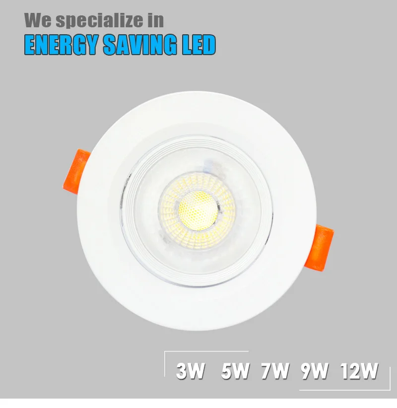 10pcs LED Downlight 5W 7W 9W 12W 3W Angle Adjustable Ceiling Lamp Spotlights Rotating AC220V 110V Indoor Lighting White Color