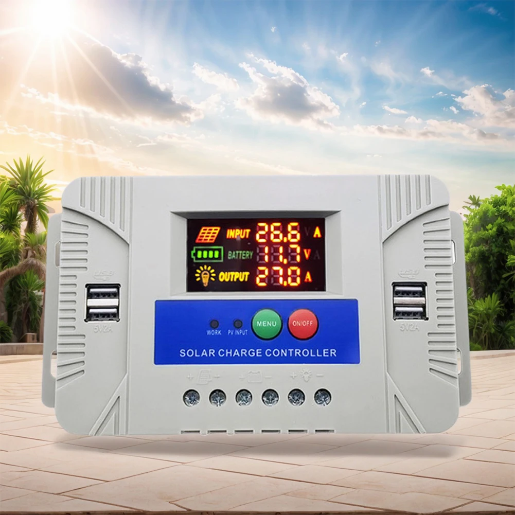 12V 24V Solar Power Controller Solar Panel Controller Lithium Battery Charge Controller for Lead-Acid Lithium Battery