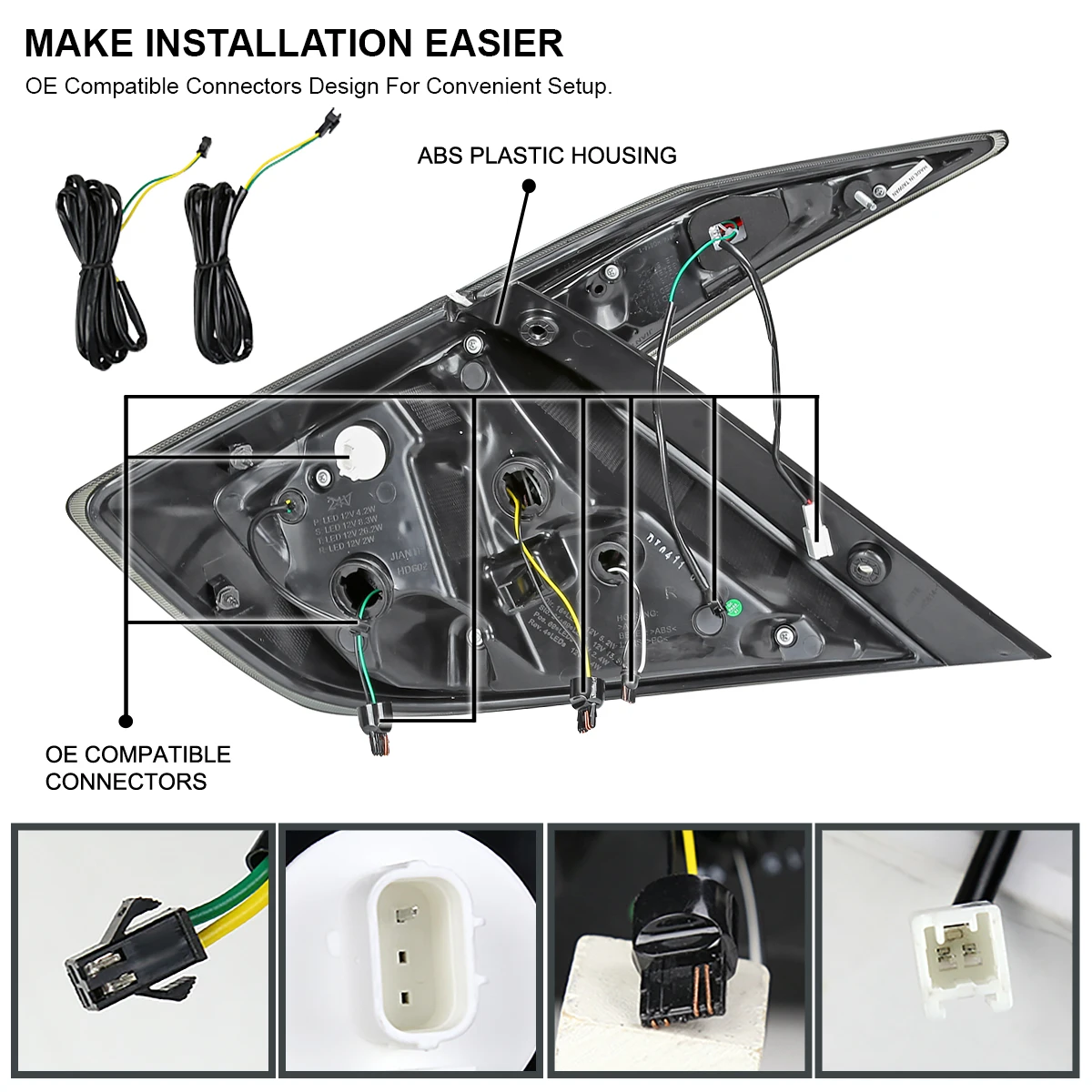 Rear LED Tail Light Brake Lamp For 2022 Honda Civic Sedan Left Driver Side OEM E - Foto 6