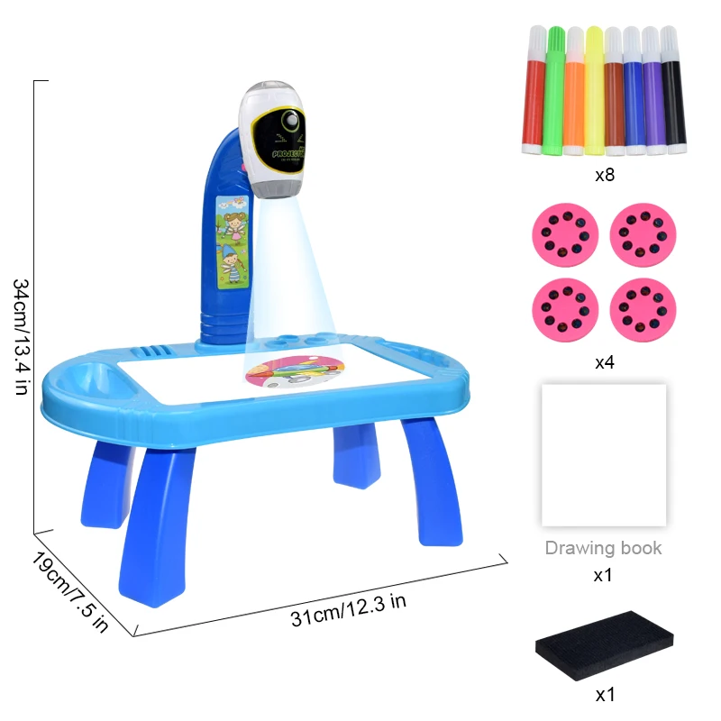 Kids led projector art desk – a fun and educational drawing table with painting tools and tracing projector for boys and girls