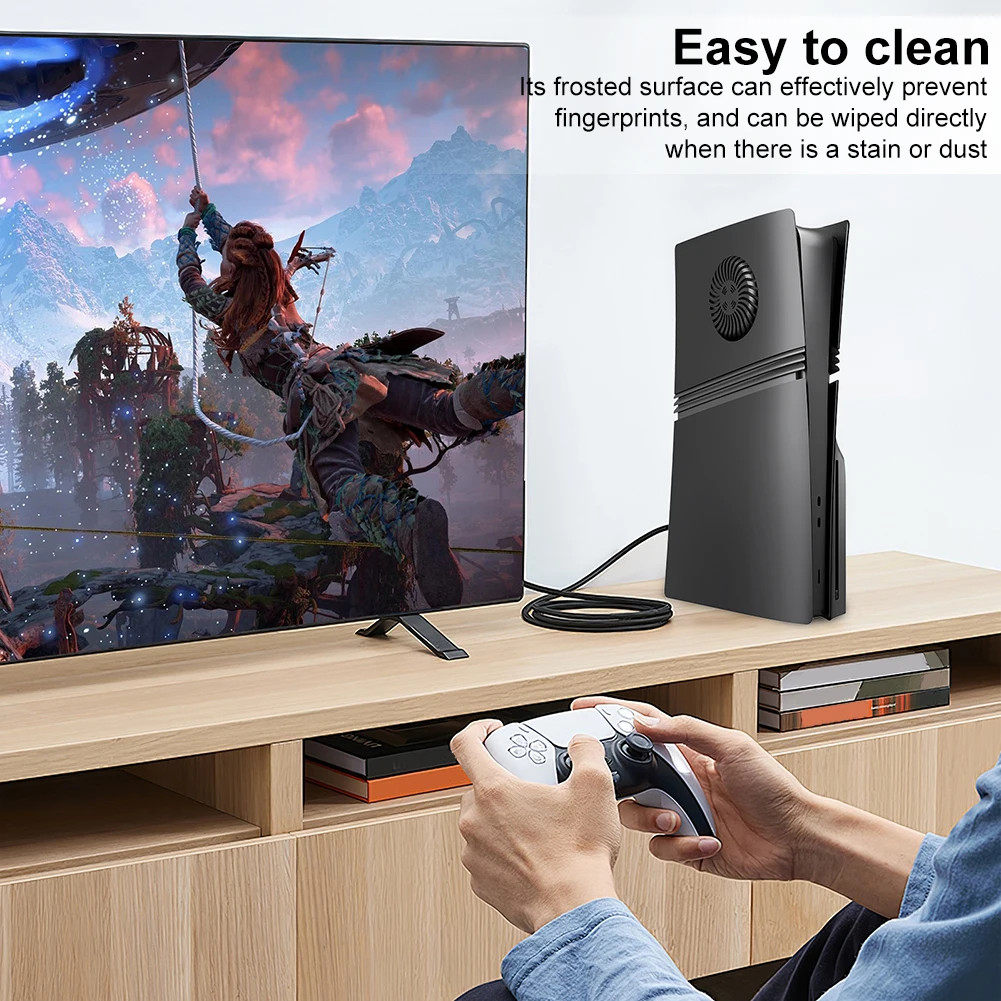 Face Plate Console Cover ABS Hard Case Anti-Scratch Side Plate Shell Shockproof Hard Shell Skin for PS5 Pro Disc/Digital Edition