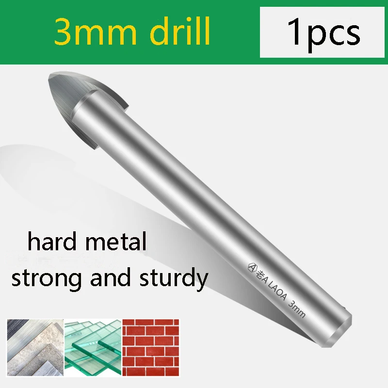 

LAOA hard metal Hexagon triangular drill cutter bit ceramic glass brick household Professional drill bit sturdy