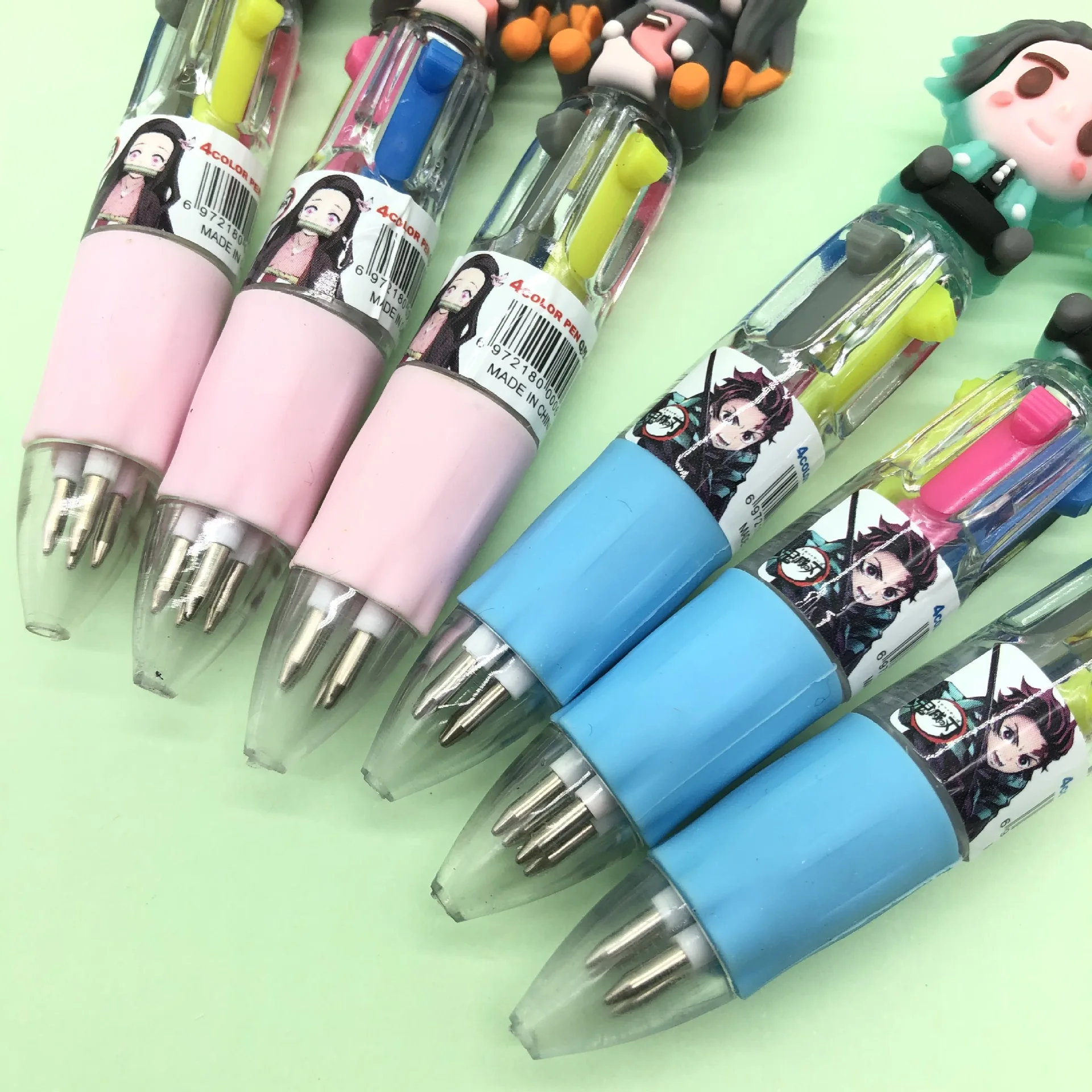 Set 6 Penne A Sfera Retrattili 0.5mm Tema Kamado Tanjiro - Design Anime, Scrittura Fluida, Regalo Per Fan - 10