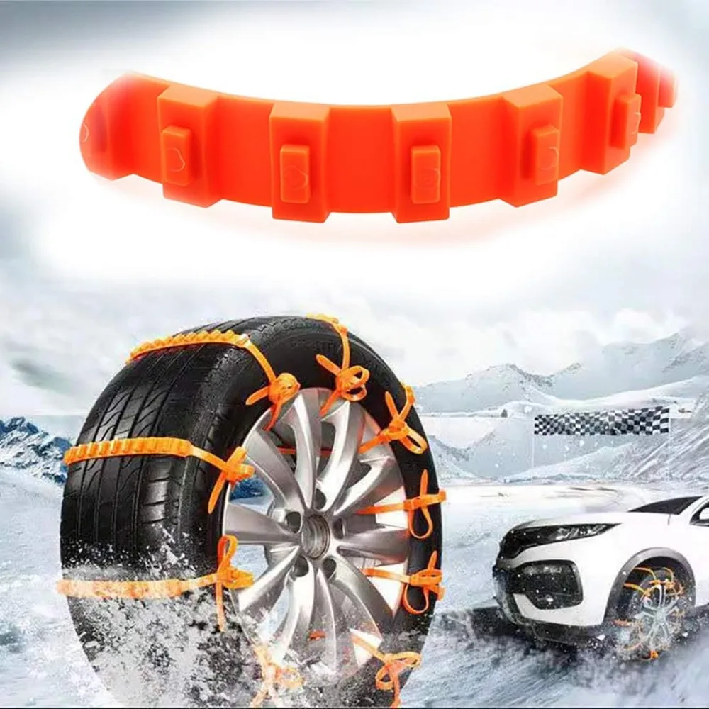 Car Snow Chains Anti Skid Tire Chains Traction Ice Mud Anti-skid Snow Anti Tire Car Plastic 10pcs