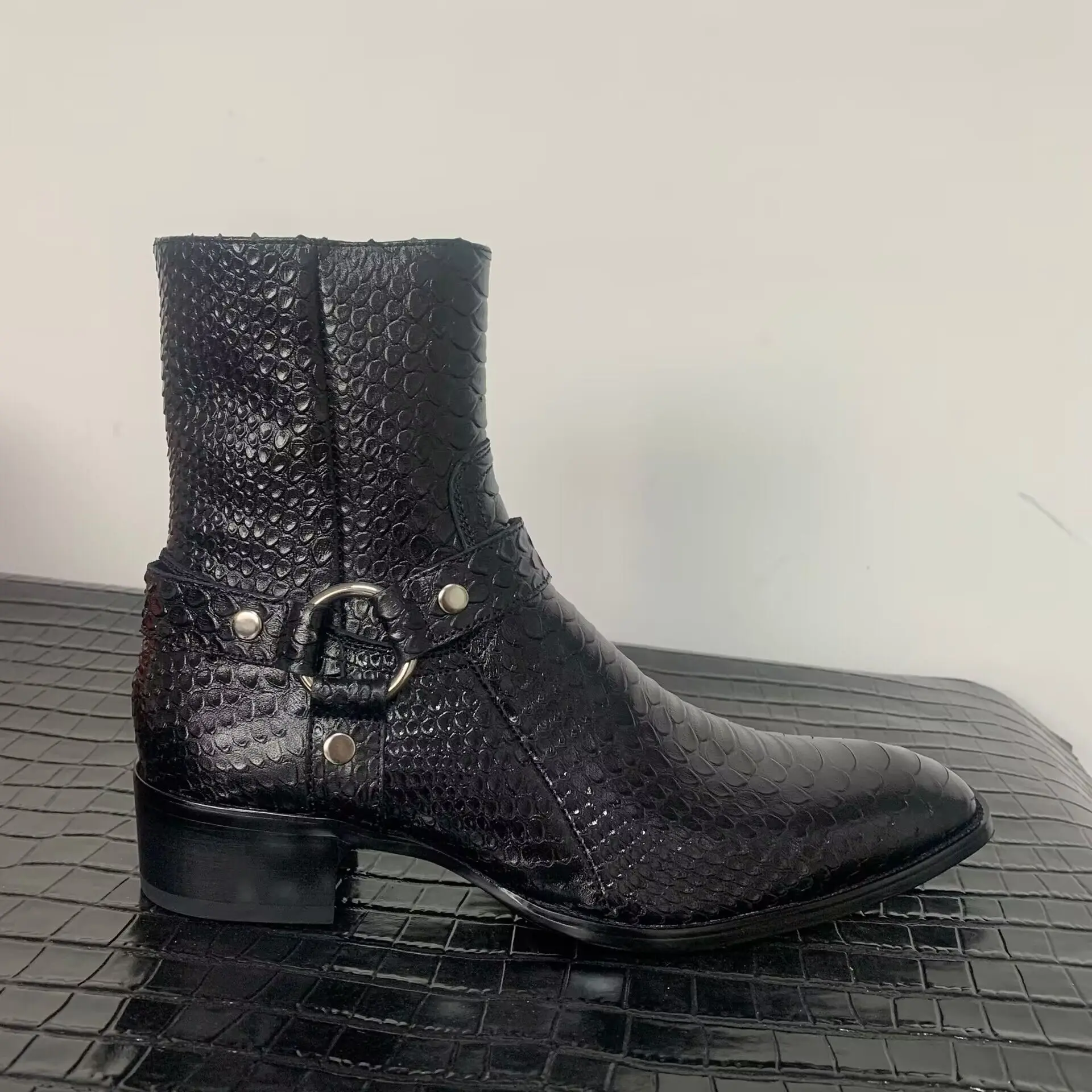FB Fashion Boots Lucio Bottes De Motard Unisexe Noir