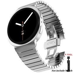 Stainless Steel Link Bracelet - No Gaps Design, Metal Band - Watch 8 Classic 46mm (S - Tool)