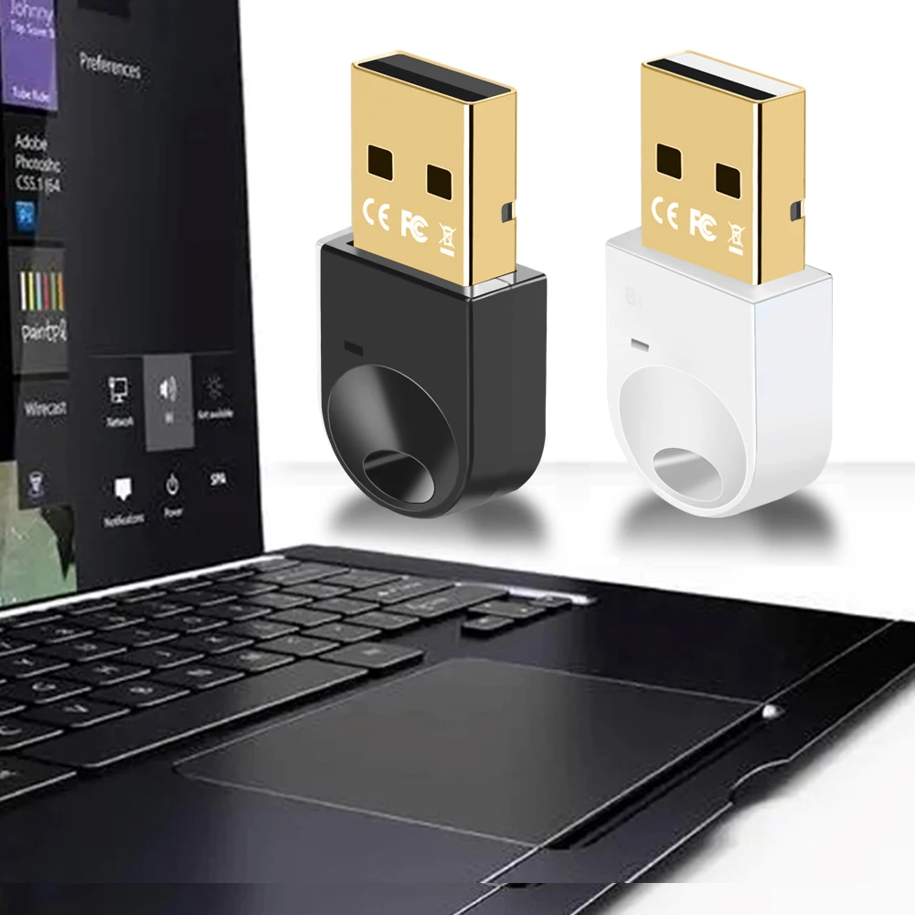 BT 5.4 어댑터, 플러그 앤 플레이 USB BT 동글, PC 마우스 키보드 헤드폰 스피커용, Win11/10/8.1 지원