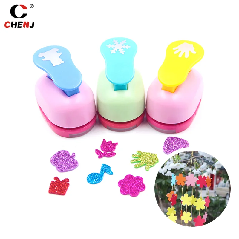 Large Diy Paper Cut Foam Maker Puncher Scrapbook Flowers Punch Labor Saving Children Hole Punch Embossing DIY Craft Hole paper punch paper craft punch embossing maker