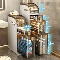 Bathroom Storage Cabinet Installation-Free Toilet Drawer Closestool Crevice Rack Ultra Narrow Kitchen Organizer Rack Shelves 2