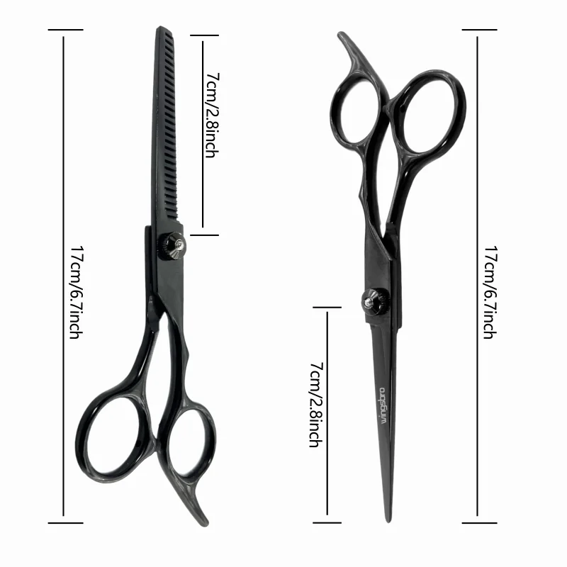 Professionelles Friseurscheren-Set | 14 Cm, Japanischer Edelstahl | Mit Effilierschere, Rasiermesser & Etui
