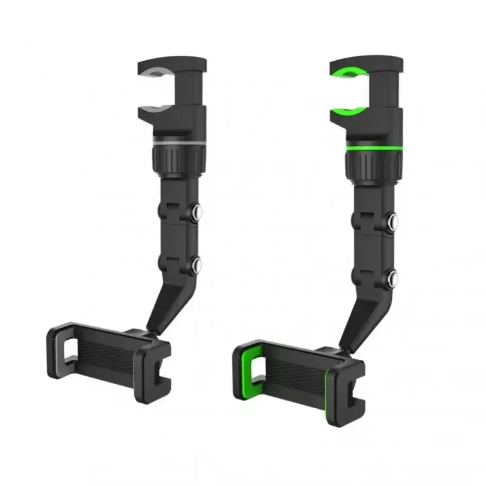 Car Phone Holder Multifunctional 360 Rotatable Rearview Mirror Hanging Clip Bracket GPS Support Accessories