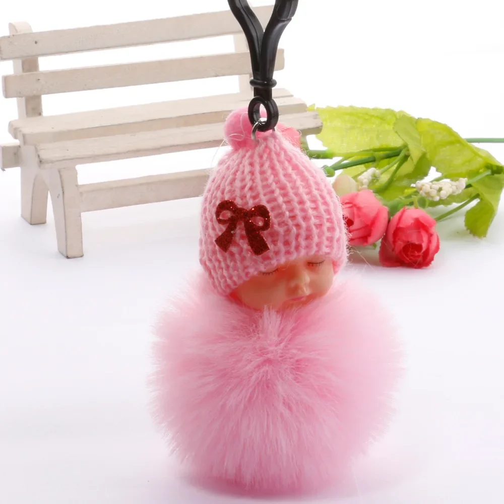 Kawaii Plush Keychain Doll for Kids Car Key Holder