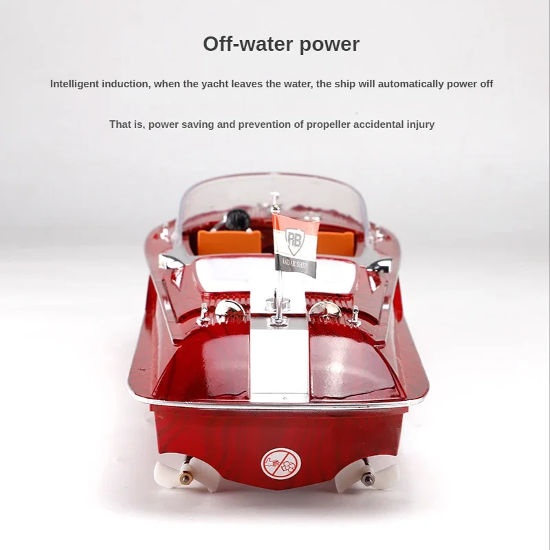 RC Speed Boat High-horsepower Electric Yacht Cruise Model Racing Boat Boy Water Classic Retro Toy Boat 4