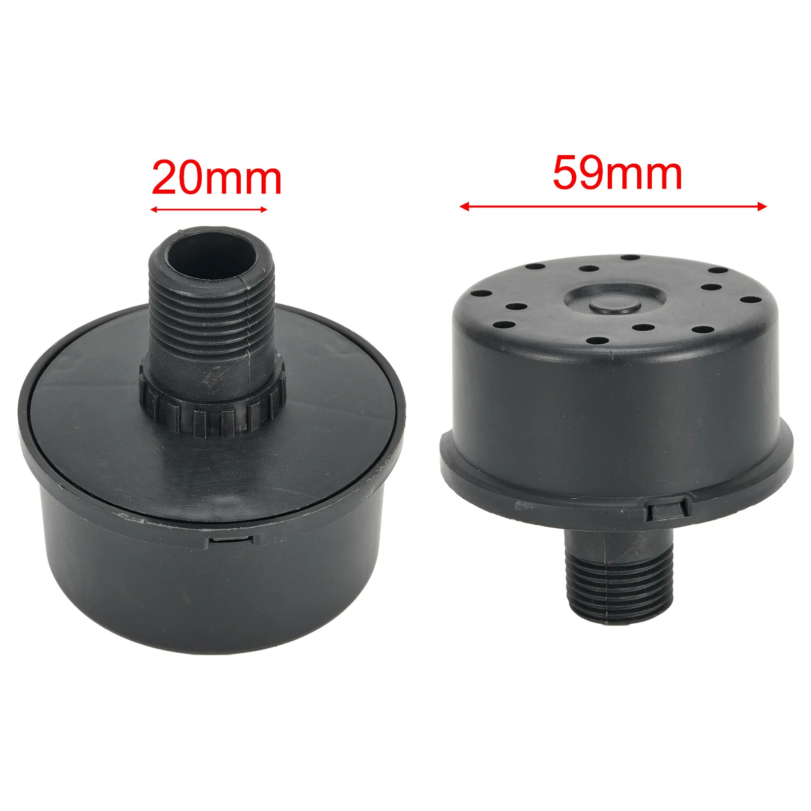 

20mm Male Thread Air Compressor Parts Muffler Air Compressor Intake Filter Noise Muffler Silencer Air Tools Plastic Shell